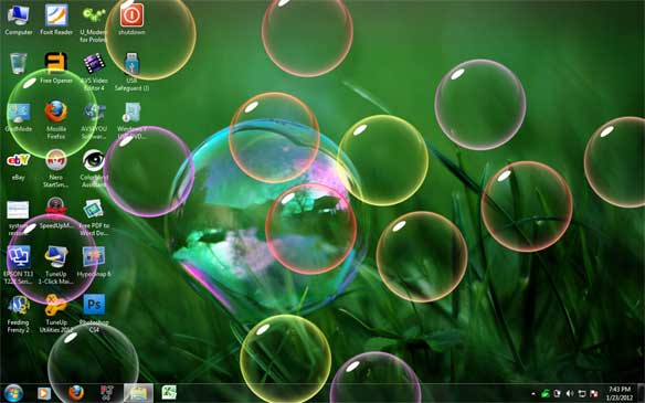 Moving Bubbles Background Theme Pack