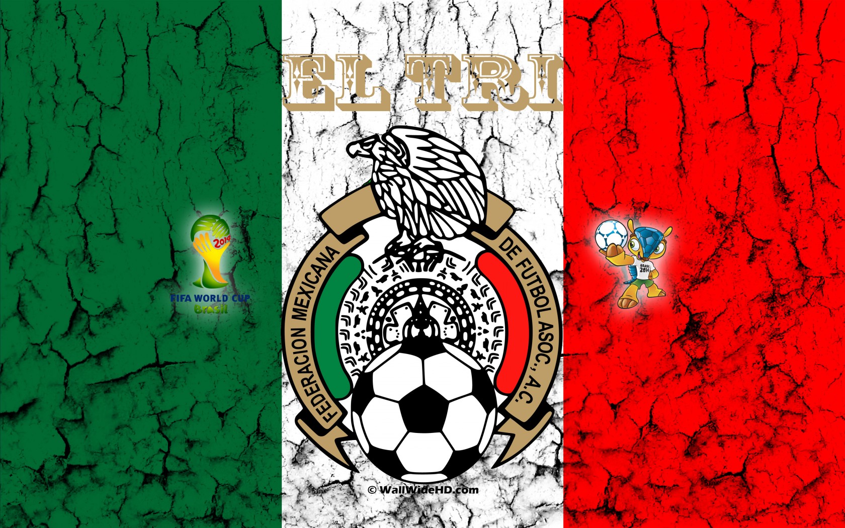 El Tri 2014 Mexico Football Crest Logo World Cup Wallpaper Wide or HD