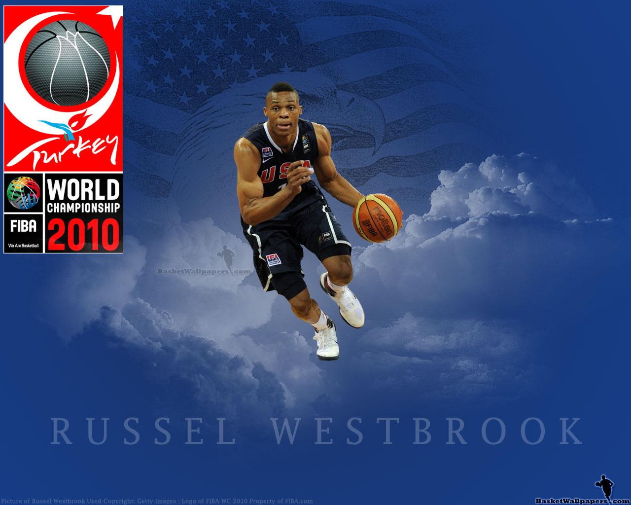 Russell Westbrook FIBA WC 2010 Wallpaper