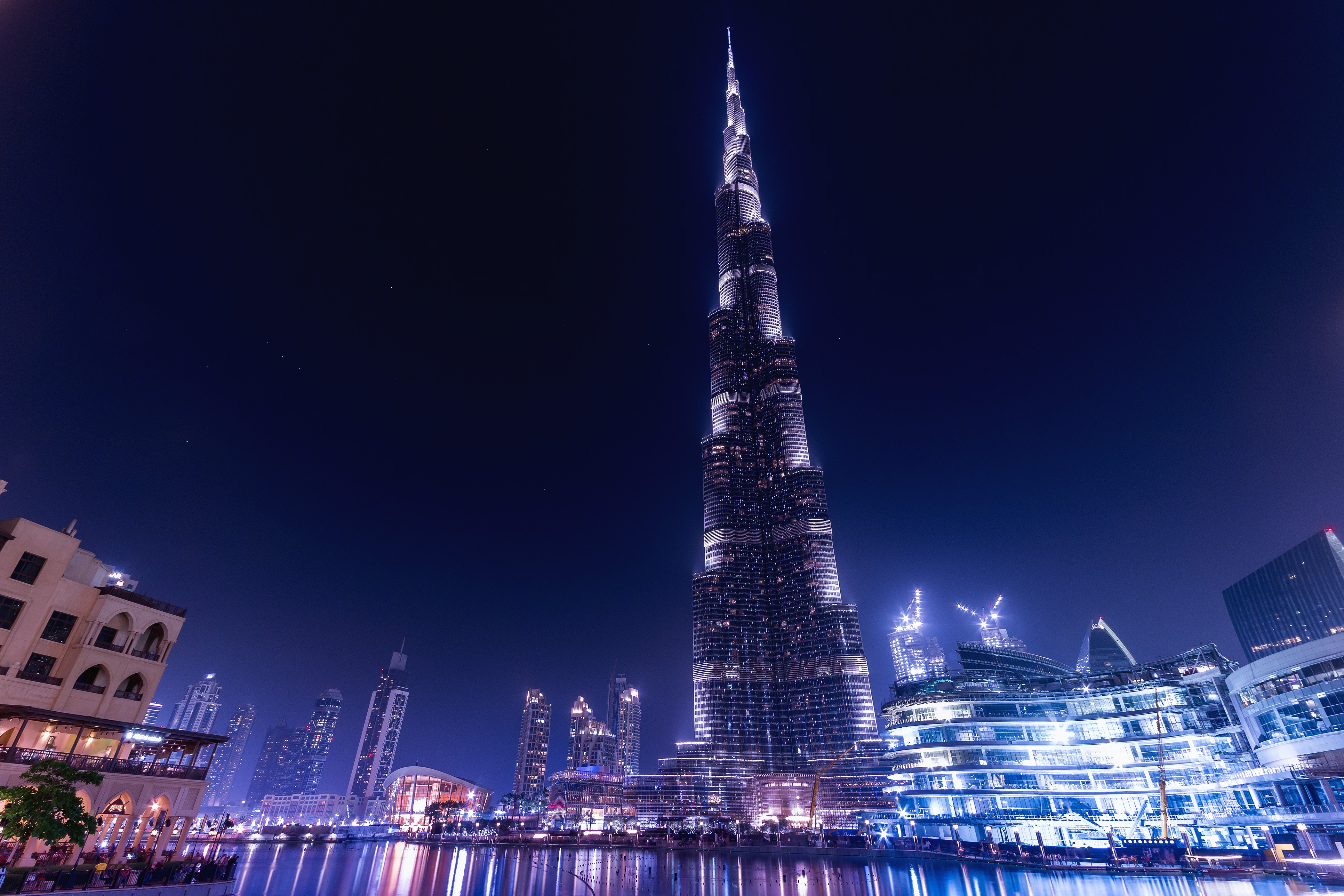 Burj Khalifa Dubai Night Laptop Full HD 1080p 4k Wallpaper Image