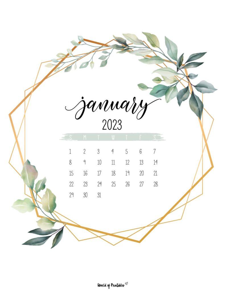 Free Printable January 2023 Calendars