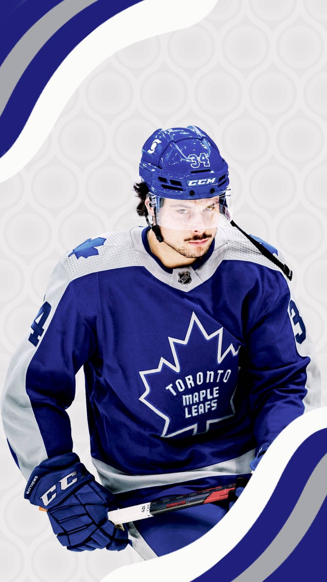Auston Matthews Blue Graphic Design J2etqqtkbl2q8nfk Wallpaper