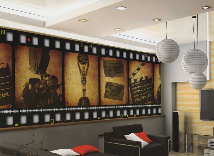 Decor Details About Home Theater Film Filmstrip Wallpaper Wall