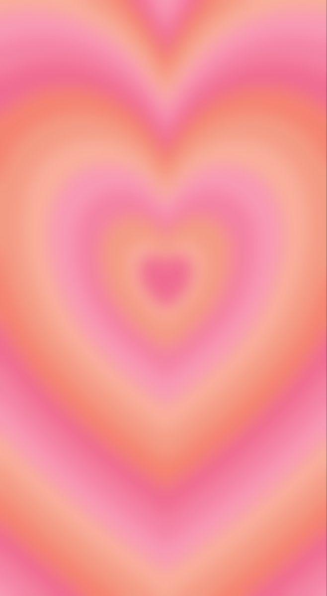 Heart Color Aura iPhone Wallpaper Pattern Doodle