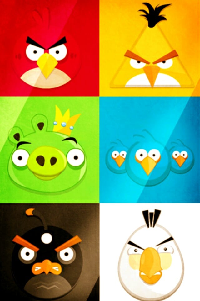 Download for iPhone games wallpaper Angry Birds Mania 640x960