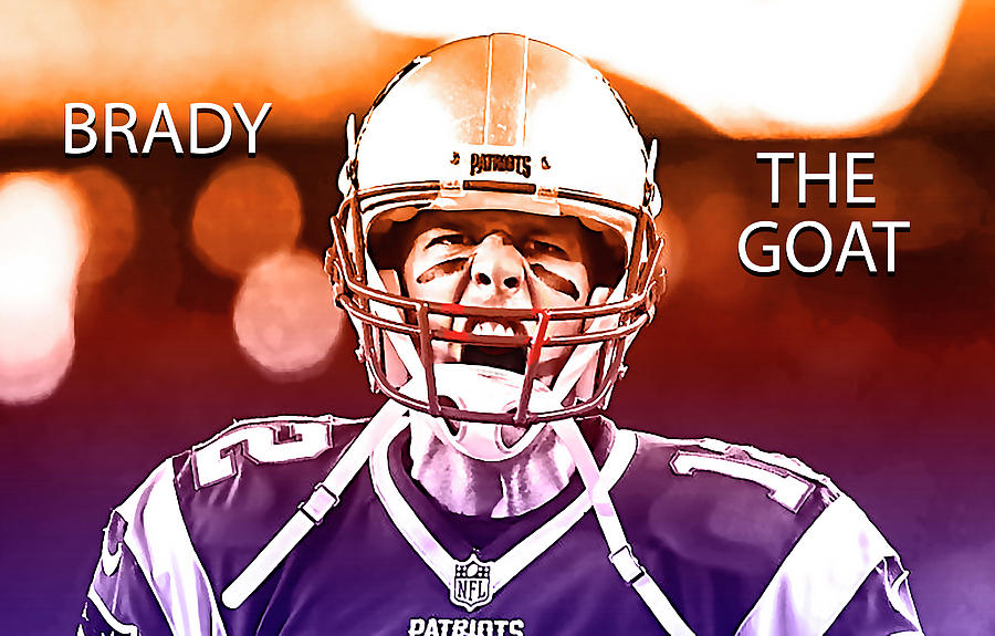 Tom Brady The Goat Poster Painting By Jose Lugo Wallpaper