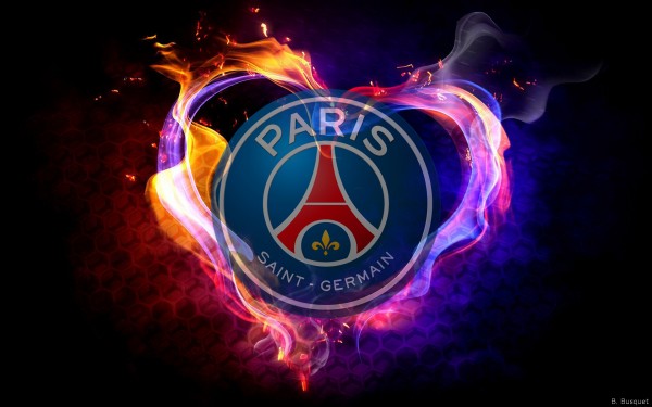 Paris Saint Germain Psg Wallpaper With The Logo Of Footballclub
