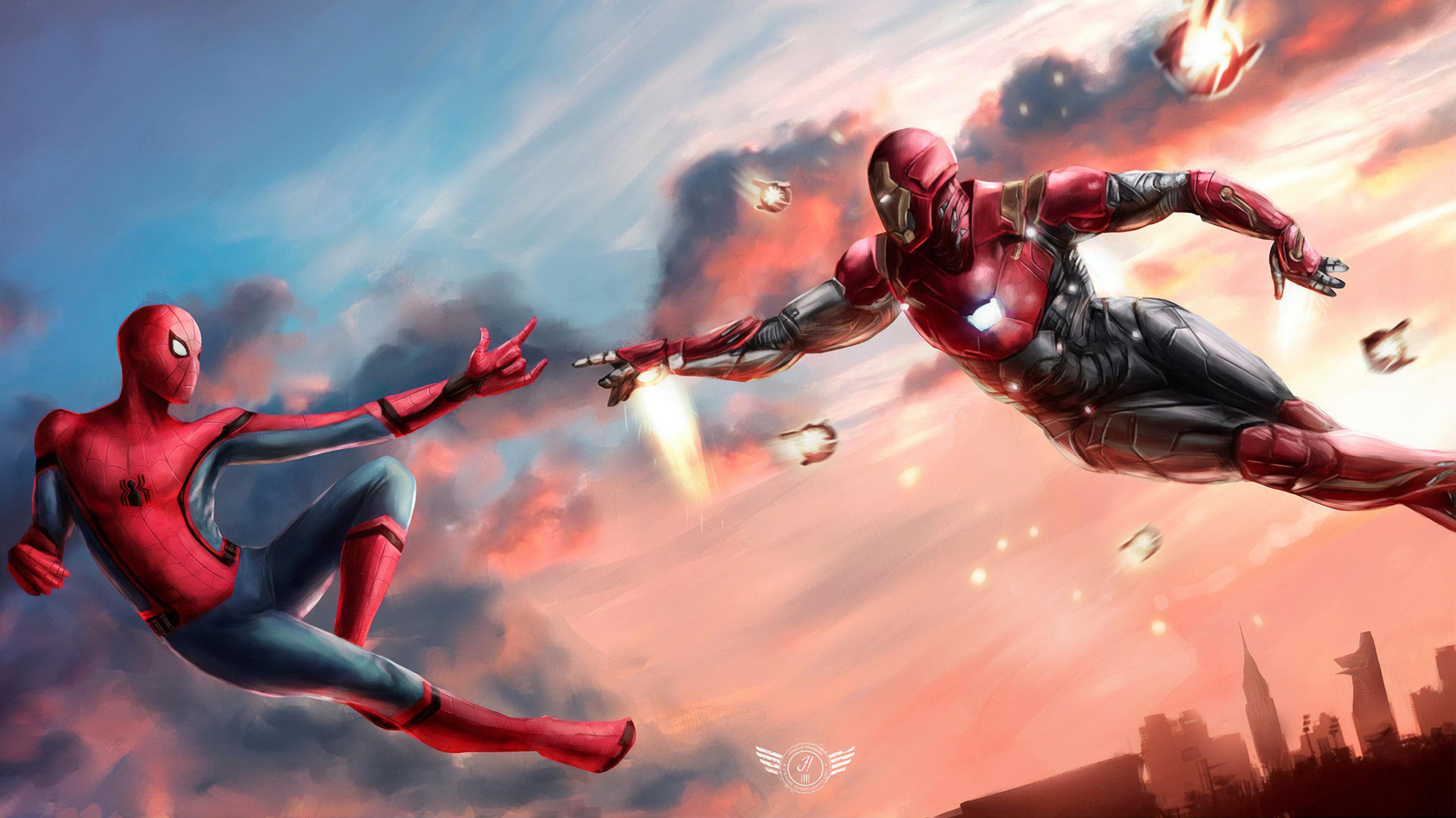 Spider Man Iron 4k Wallpaper