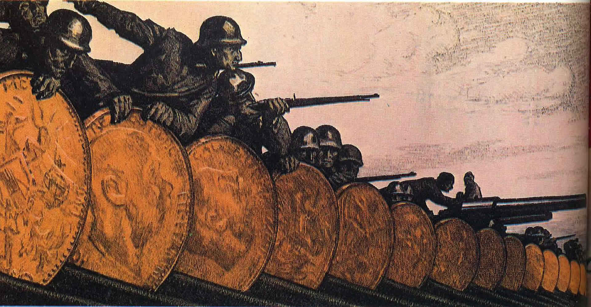 War Funding Vintage Propaganda Posters Wallpaper Image