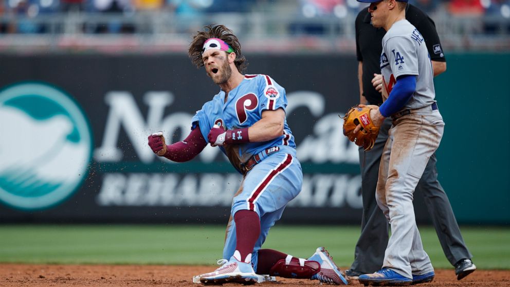 Free download Harper Hoskins rally Phillies past Dodgers with 4