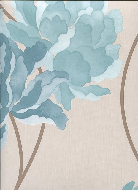 Feature Wallpaper Peony Teal By Dulux For Colemans