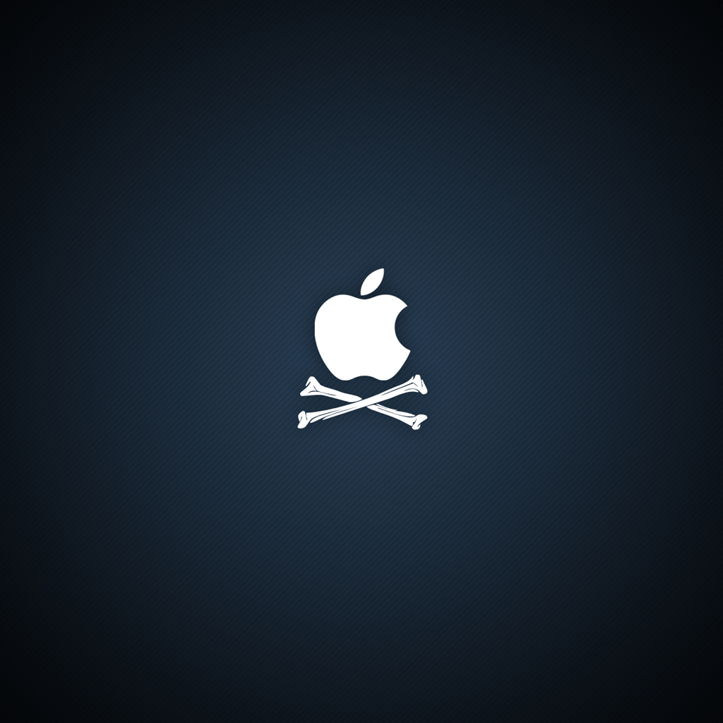 Pirate Apple Logo iPad 2 Wallpapers iPad Retina HD Wallpapers 1024x1024