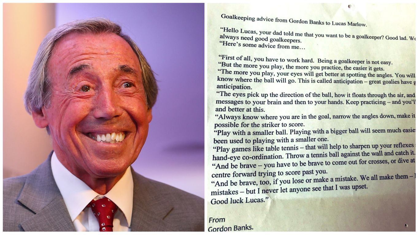 The Wonderful Words Of Advice Gordon Banks Gave To A Young Goalkeeper