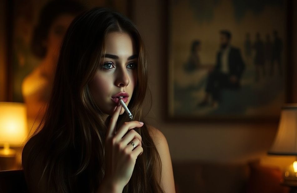 Girl Smoking Wallpaper