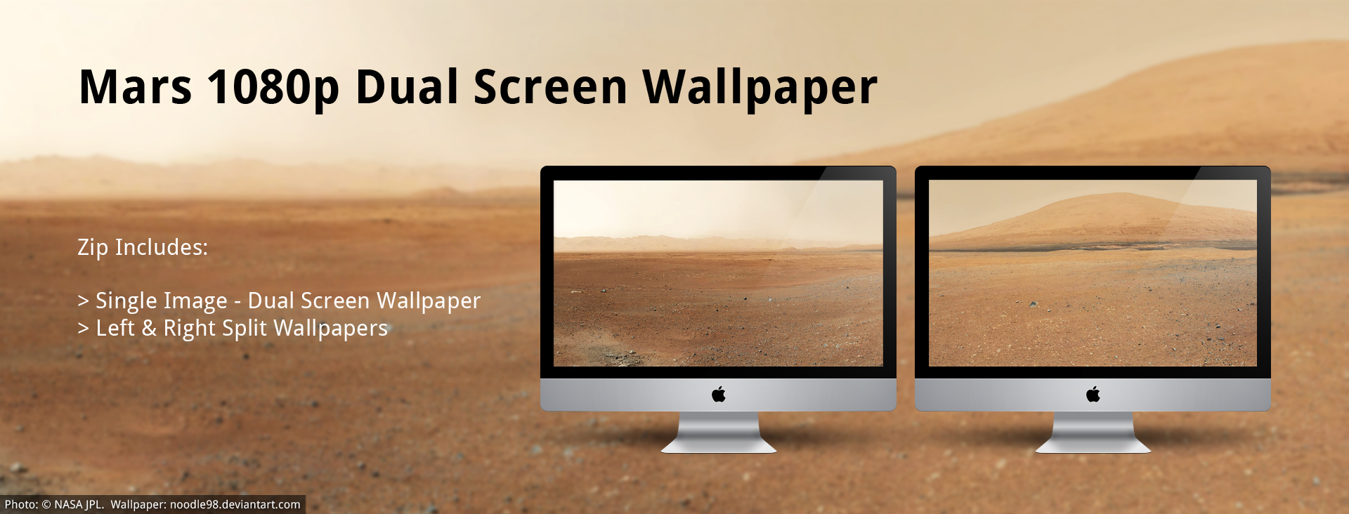 Mars HD Dual Screen Wallpaper By Noodle98 Customization