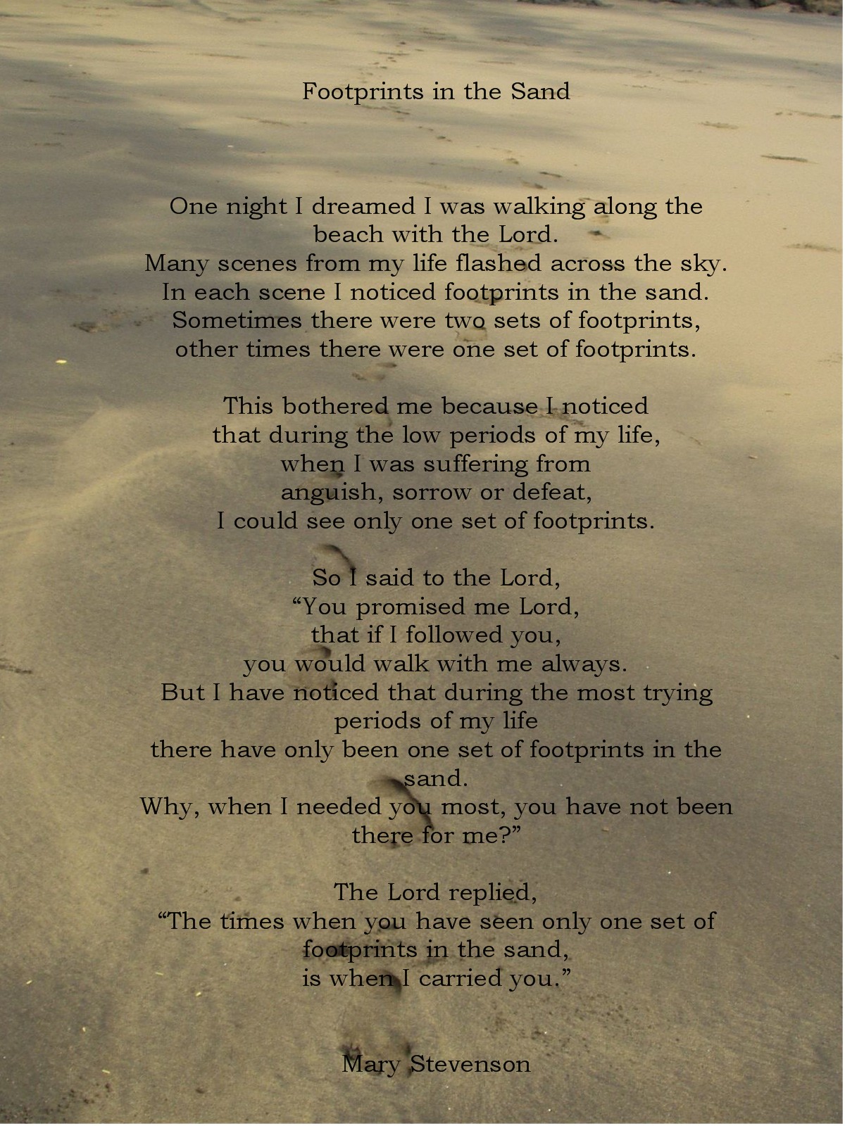 Yellow Color Wallpaper Footprints In The Sand Poem