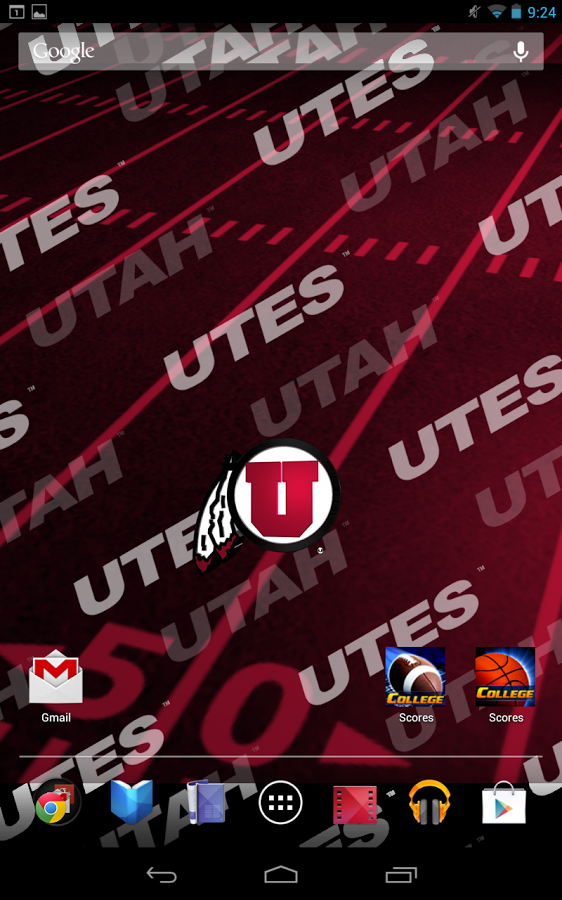 Licensed Utah Utes Live Wallpaper With Animated 3d Logo Background