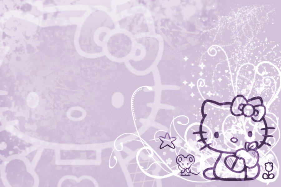 Purple Hello Kitty Background Wallpaper By Cutegirl2003
