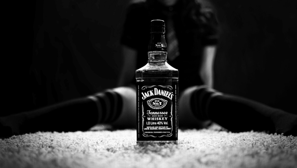 Alcohol Jack Daniels Bottle Girl Whiskey Wallpaper