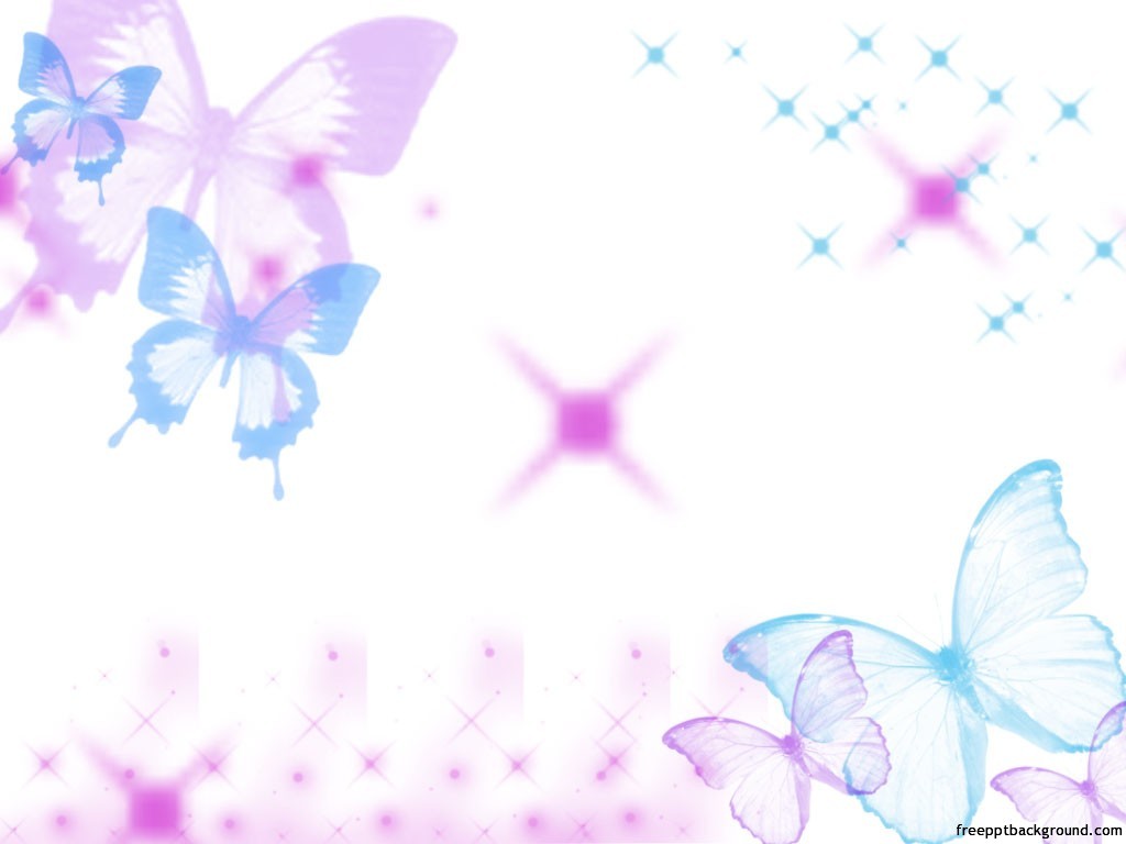 Cute Butterflies Template Ppt Background