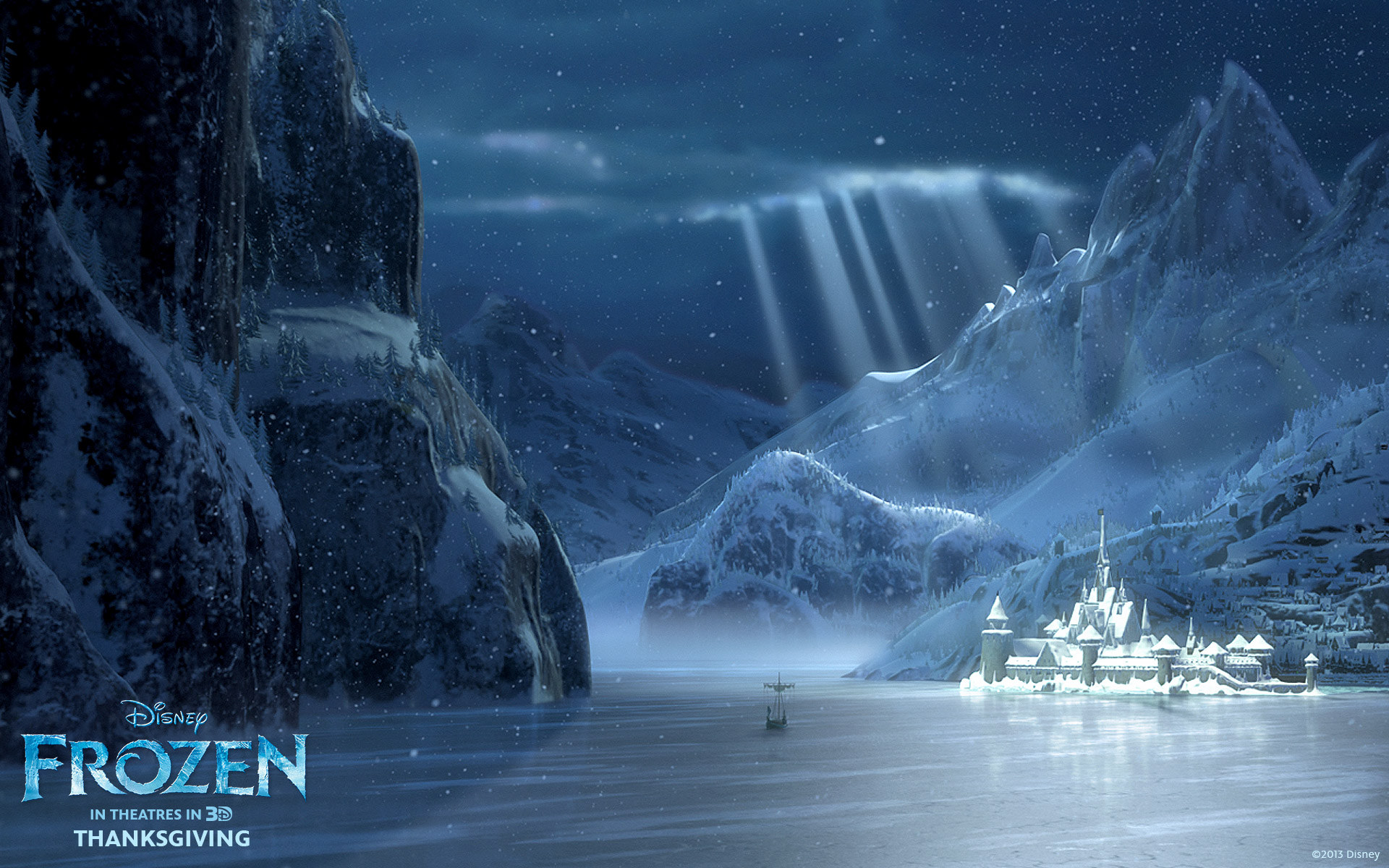 Arendelle In Winter From Disney S Frozen Desktop Wallpaper