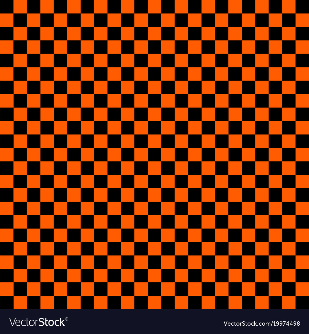 Black And Orange Checkered Background Royalty Vector