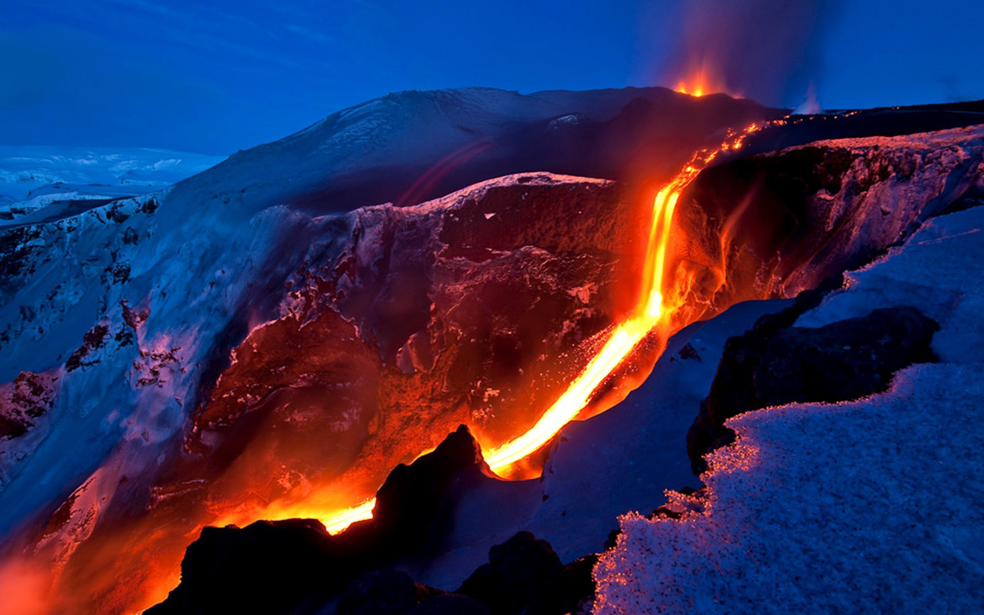 Earth Volcano Landscape Scenic Lava Wallpaper