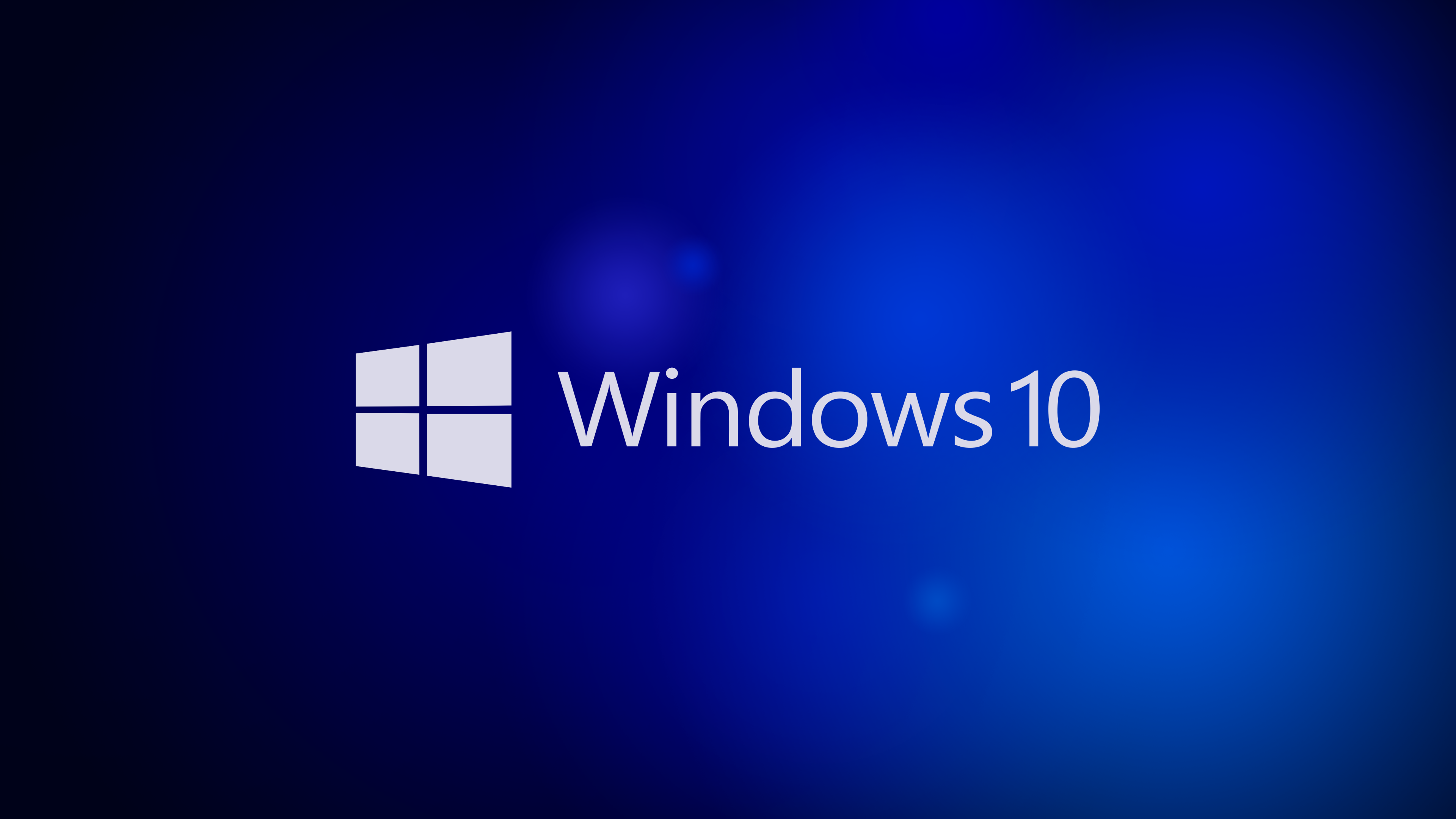Windows 10 logo on a dark blue background, perfect for a 4K wallpaper