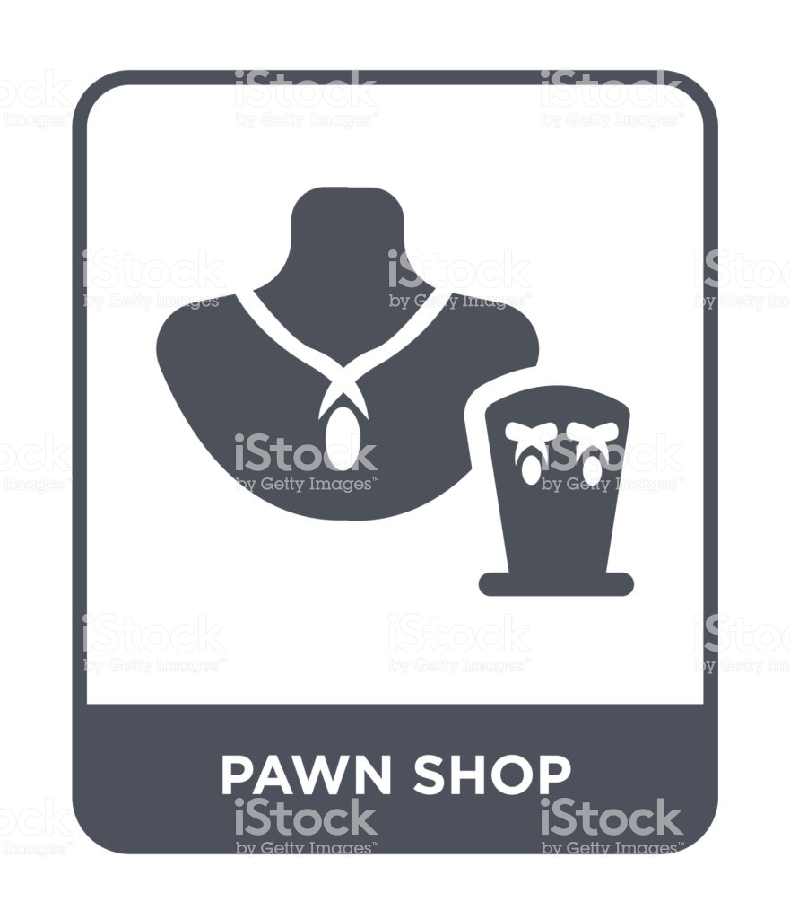 Pawn Shop Icon Vector On White Background Trendy Filled