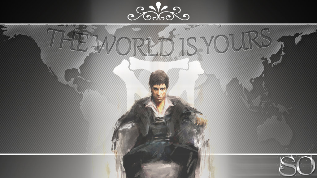 scarface the world is yours blimp poster