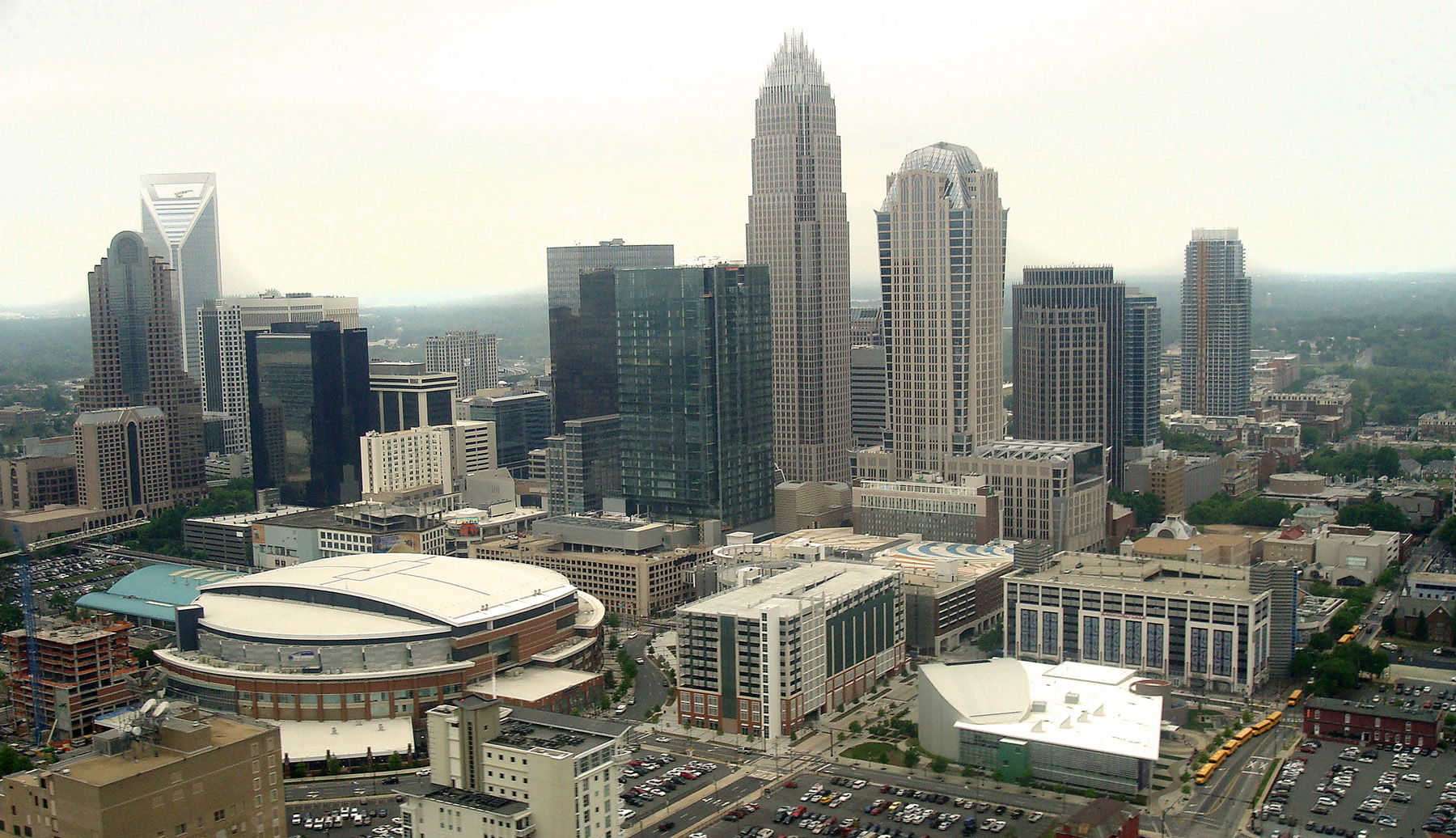 Free download City Charlotte Skyline Day and Night 1800x1036 for your