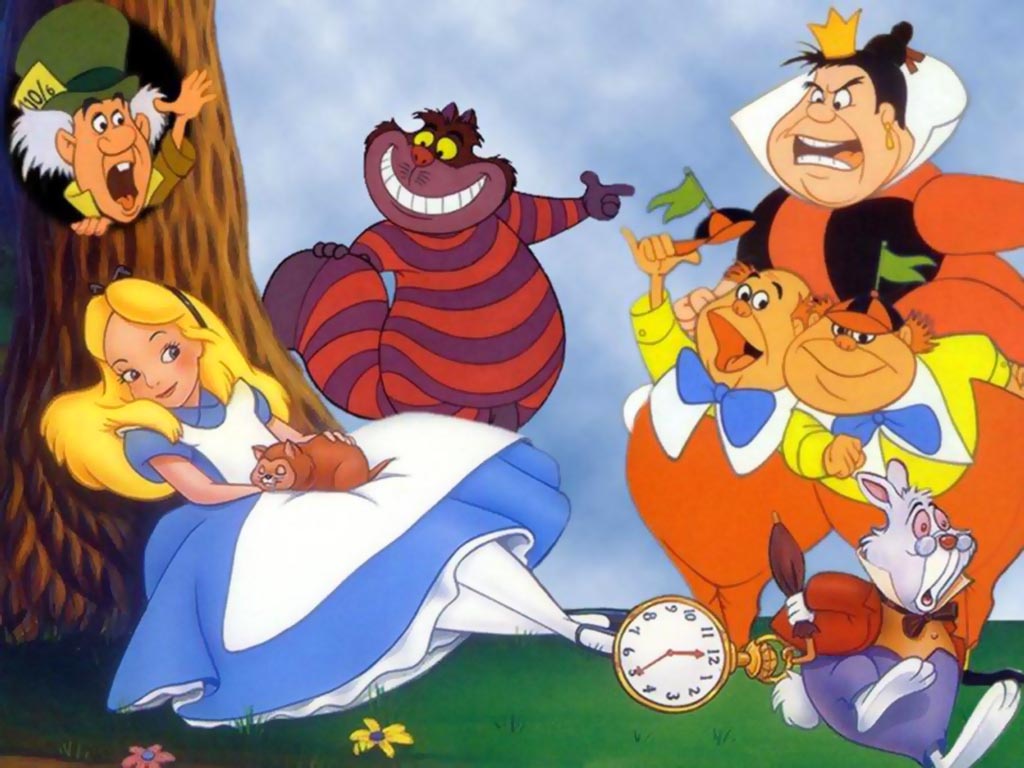 Alice In Wonderland Cartoon Wallpaper HD