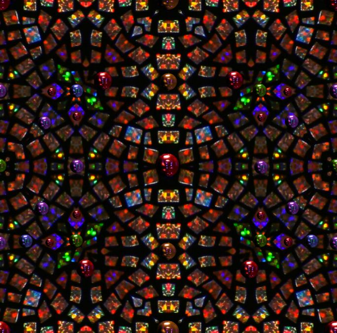 Stained Glass Inspired Mandala Background Background Seamless