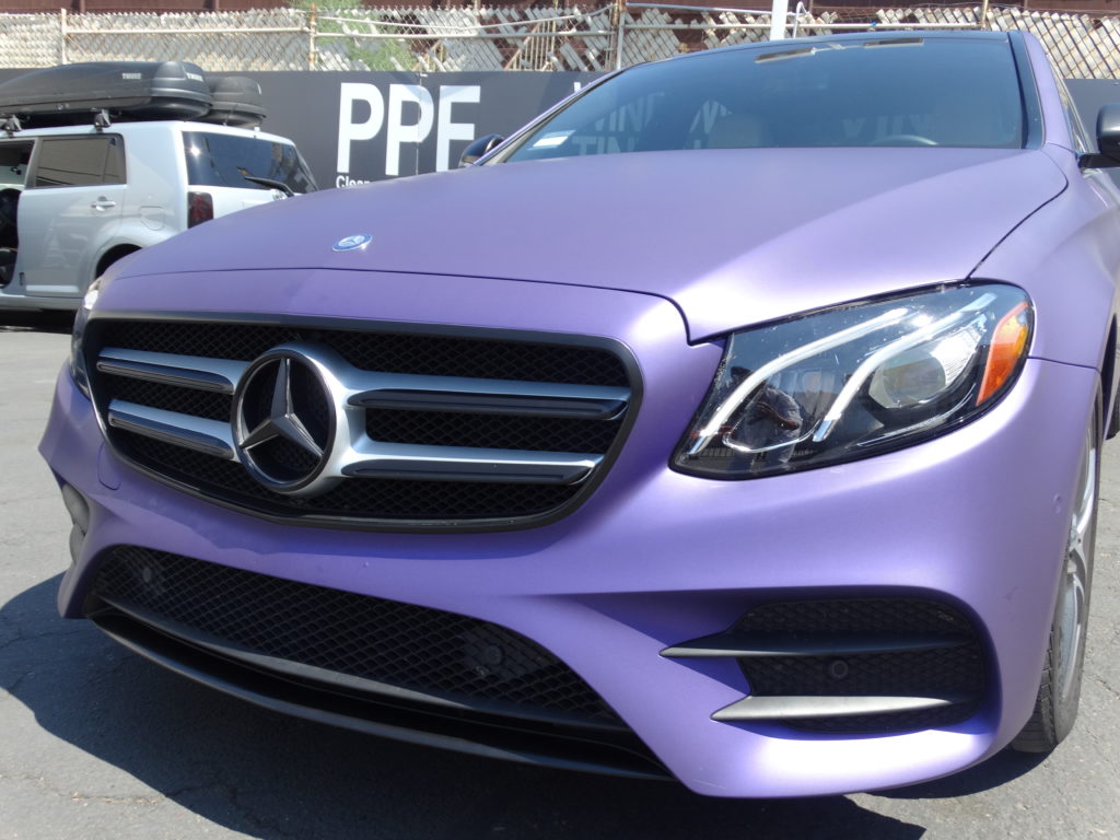 Matte Metallic Purple Mercedes Benz Sun Diego Wraps Vehicle