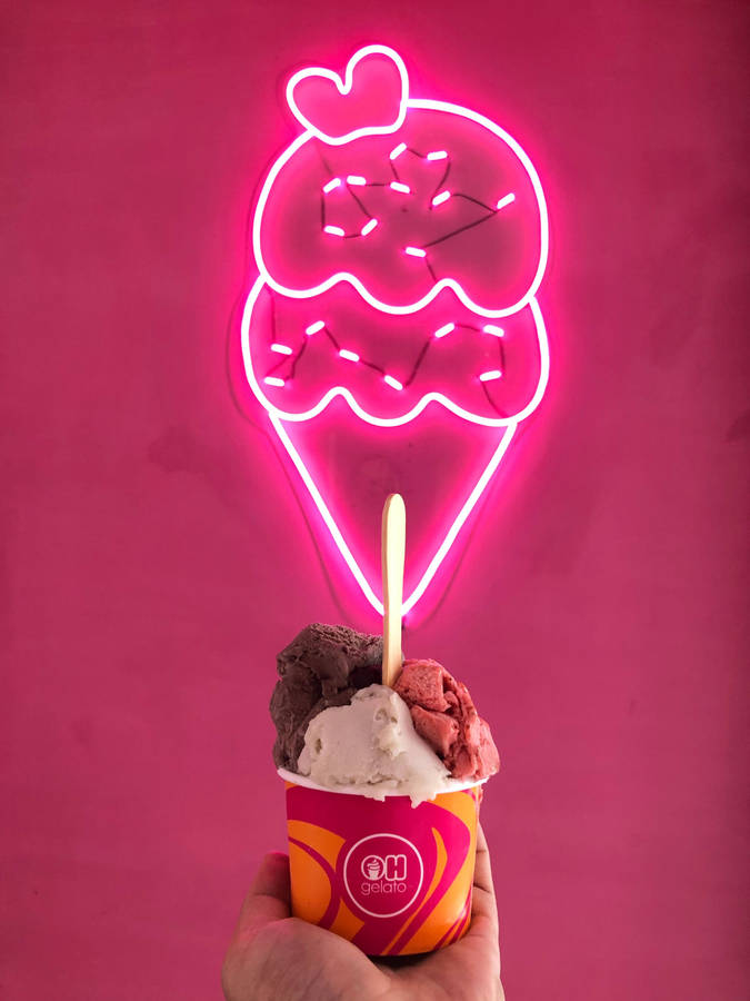 Pink Aesthetic Laptop Display Wallpaper