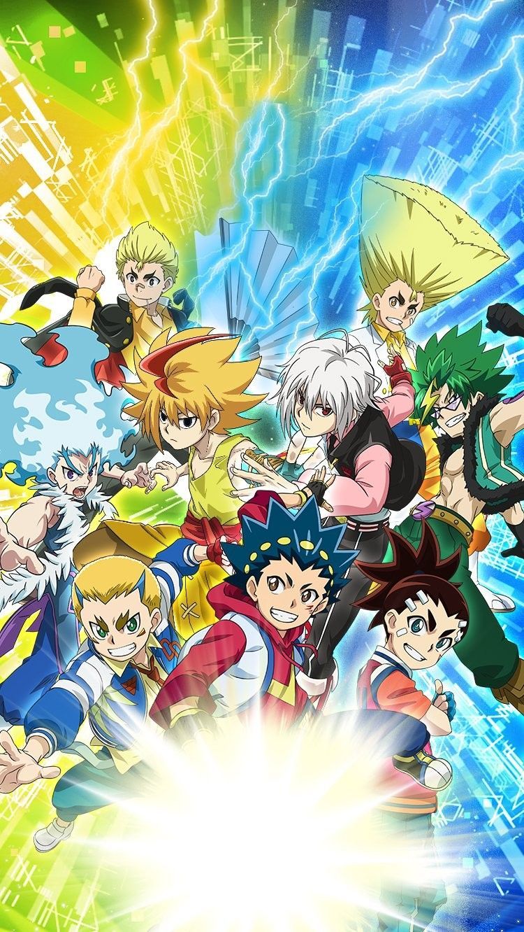 The Poster With Characters From Seasons Of Beyblade