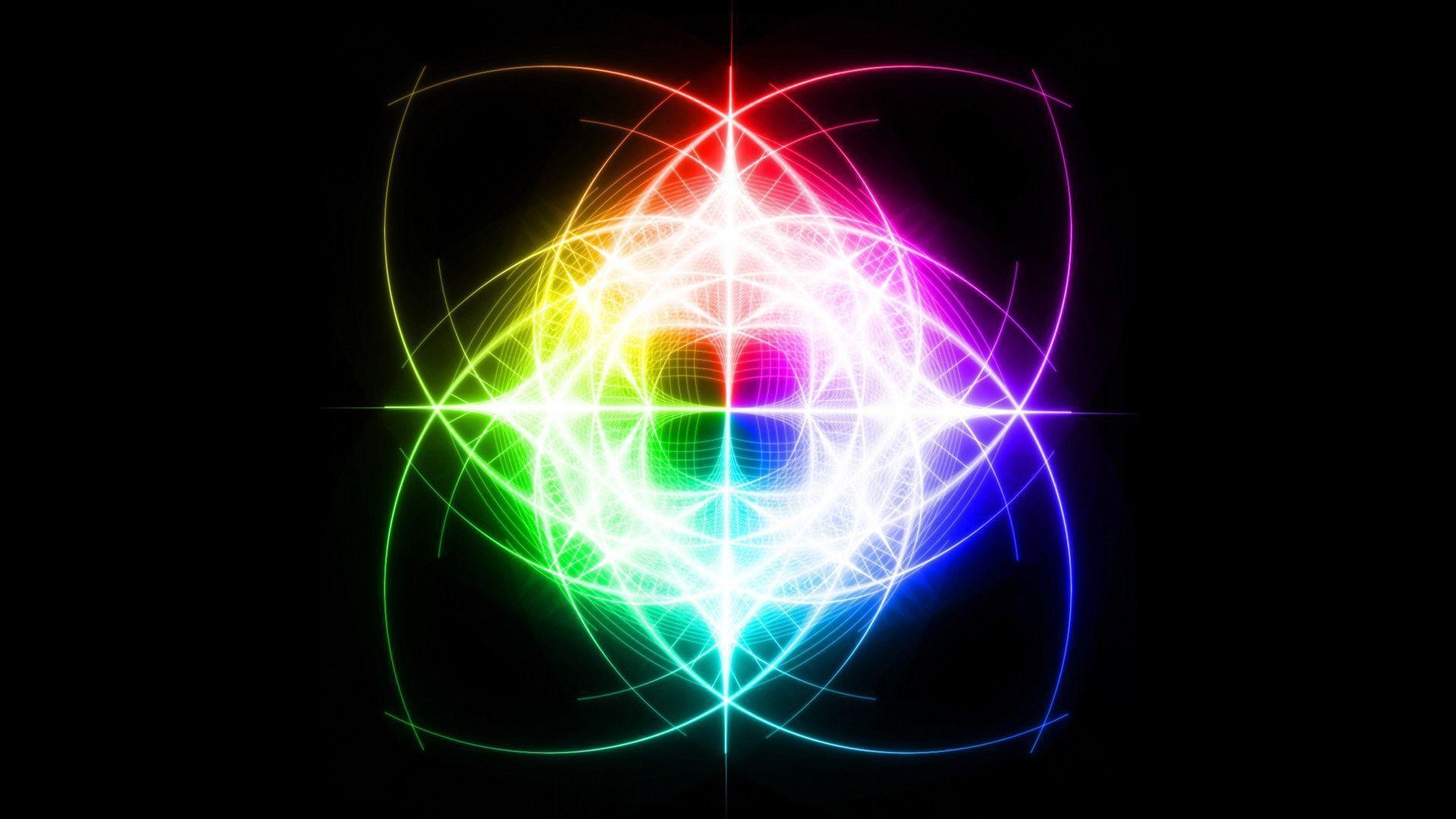 Neon Rainbow Background Designs Wallpaper