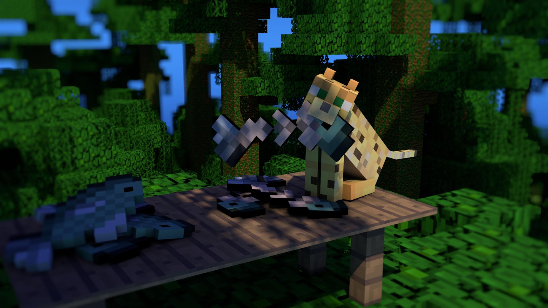 Displaying Image For Minecraft Ocelot Wallpaper