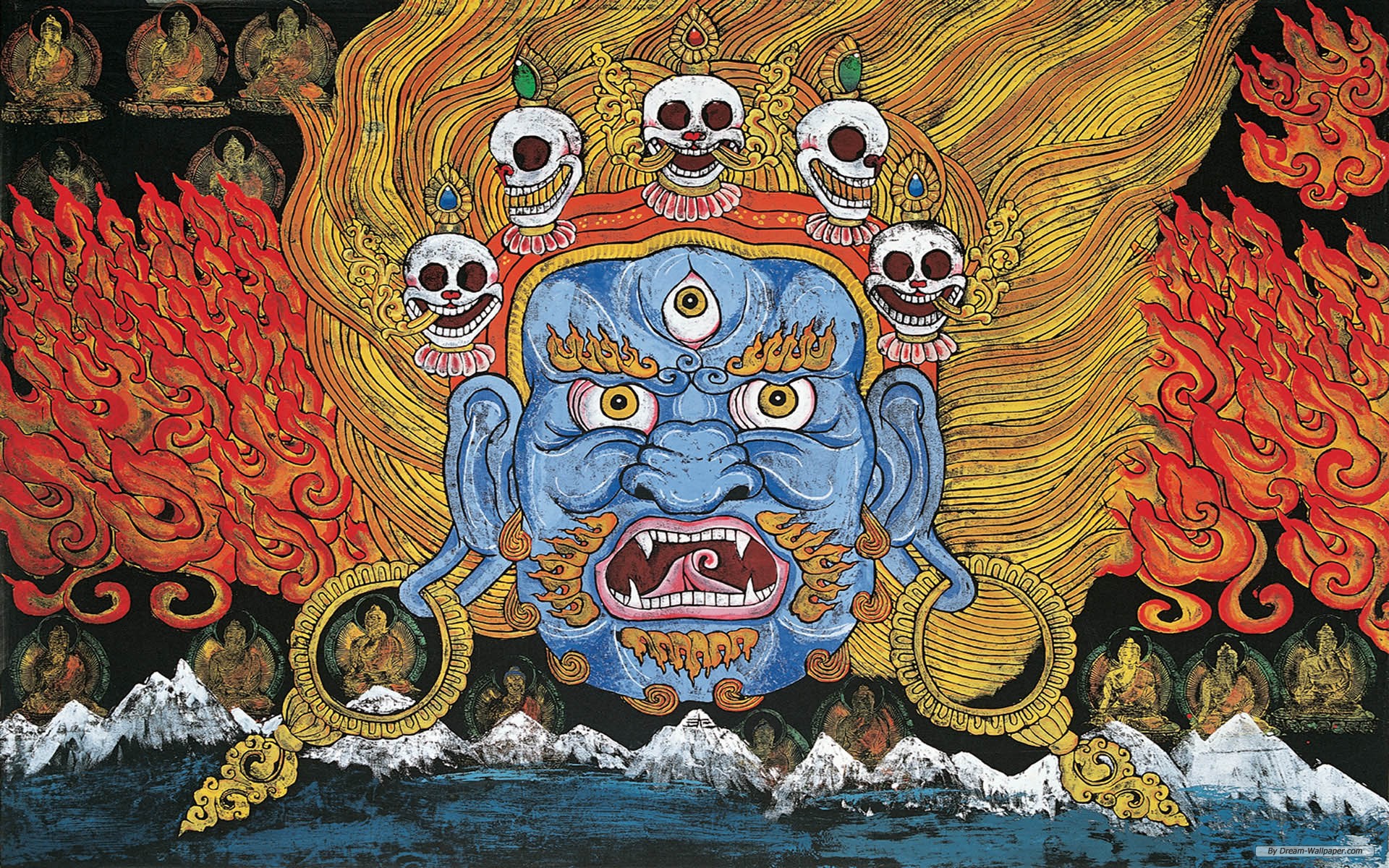 Wallpaper Tibetan Thangka Painting
