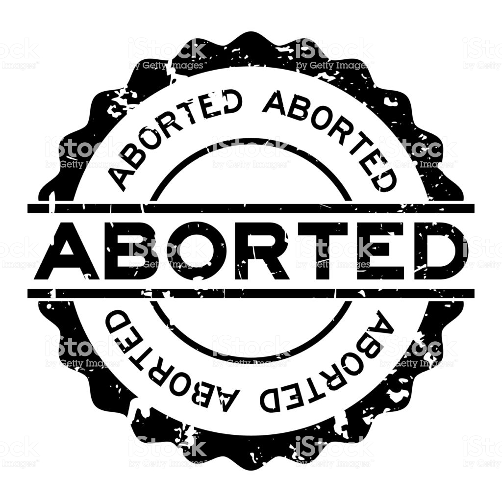 Grunge Aborted Word Round Rubber Seal Stamp On White Background