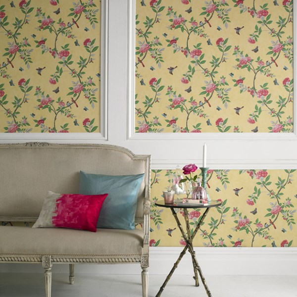 Chinoiserie Imperial Yellow Wallpaper by Graham and Brown
