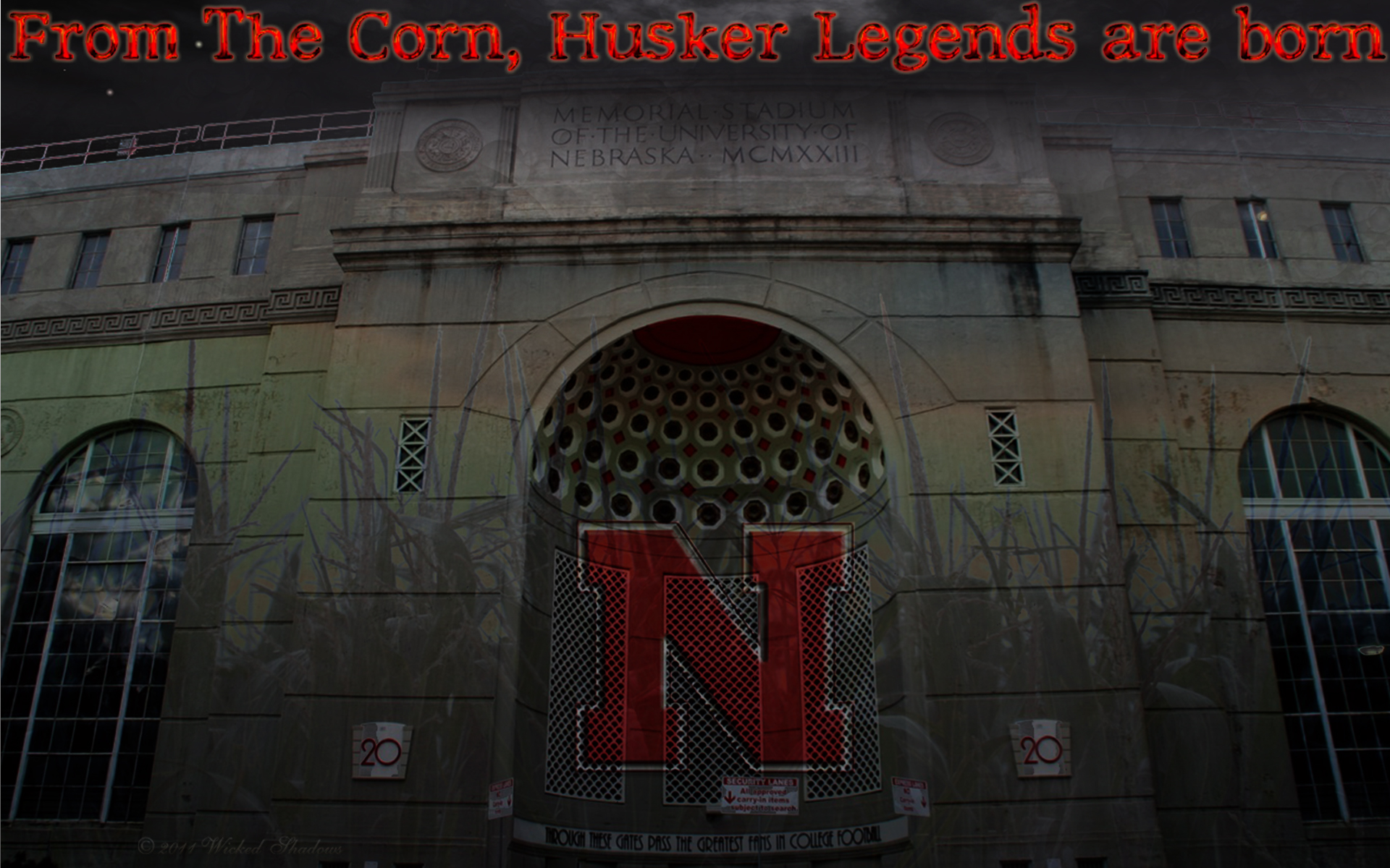 Memorial Stadium Nebraska Cornhuskers Wallpaper Legends
