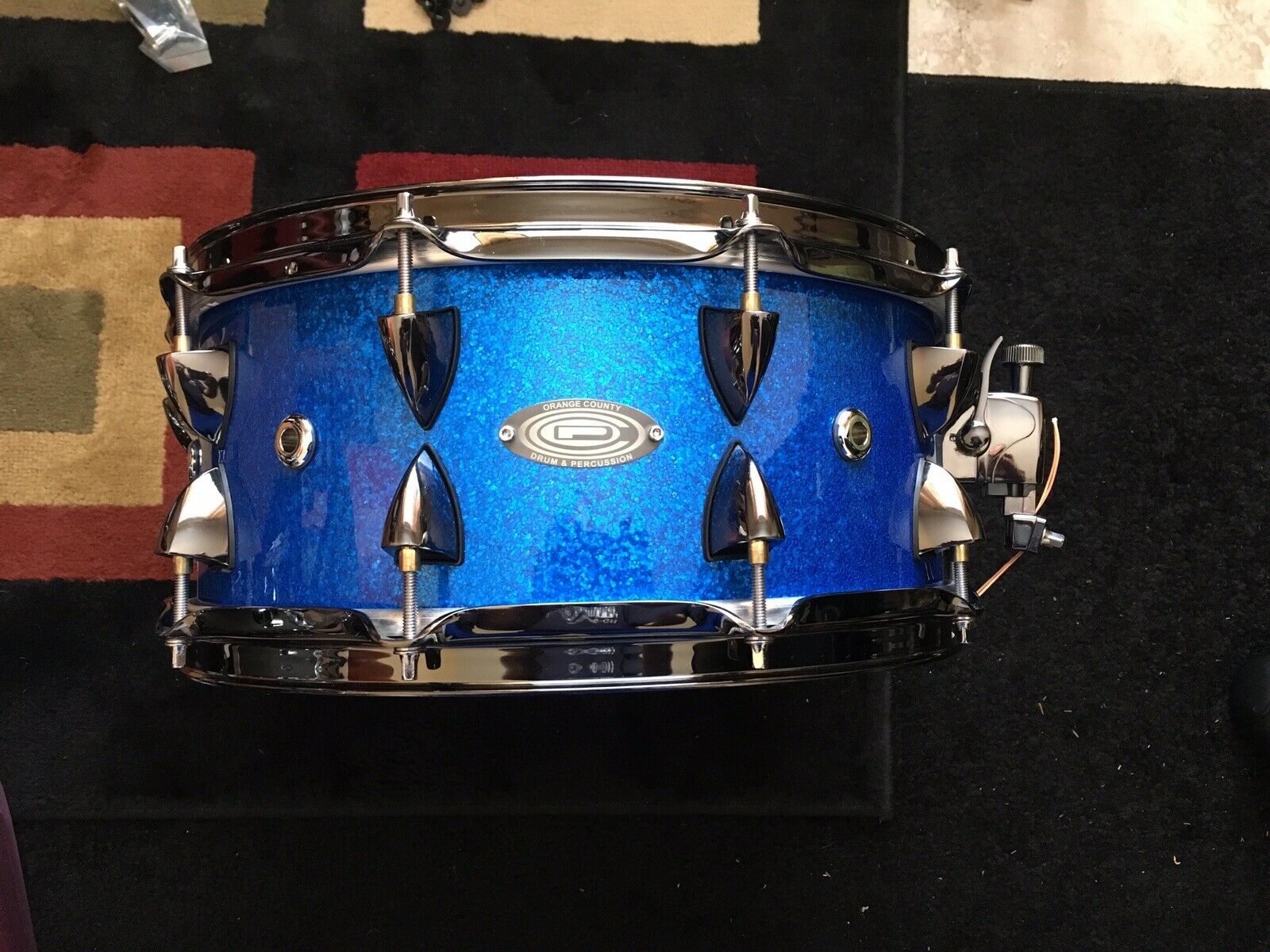 Orange County Drum Percussion Maple Snare X Silver Sparkle