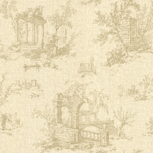 York Wallcoverings Silhouettes Asian Scenic Toile Wallpaper