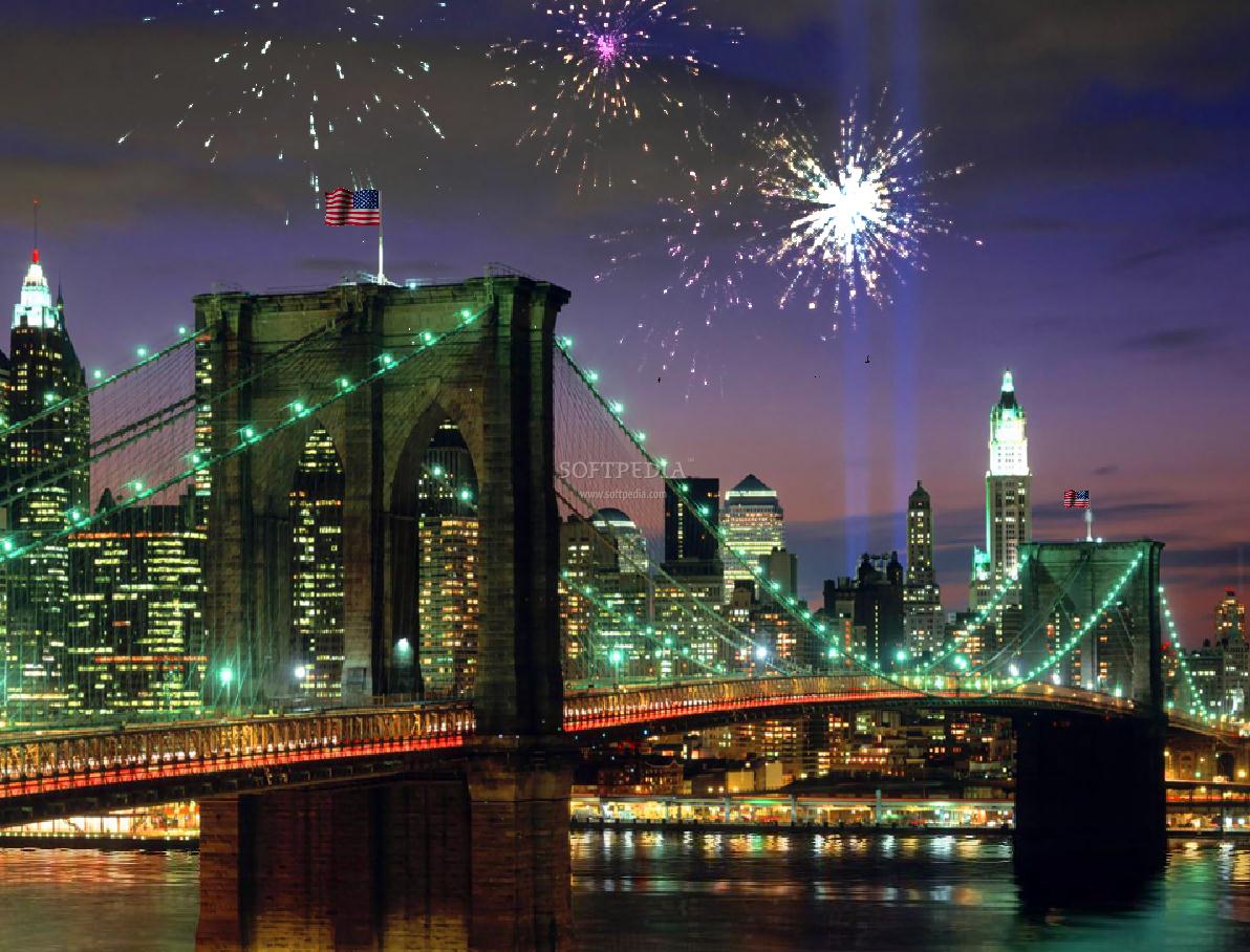 Fireworks On Brooklyn Bridge Animated Screensaver This Is The