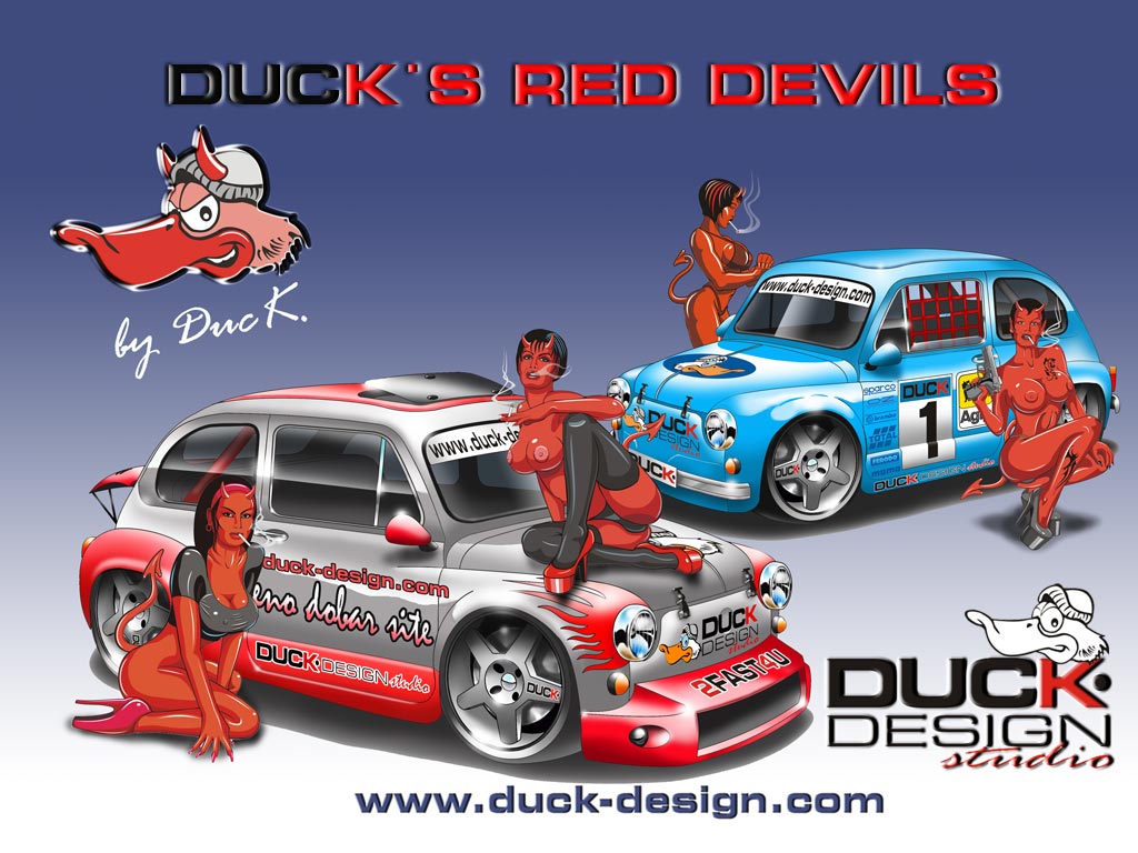 ducks cartoon car wallpaper 14jpg