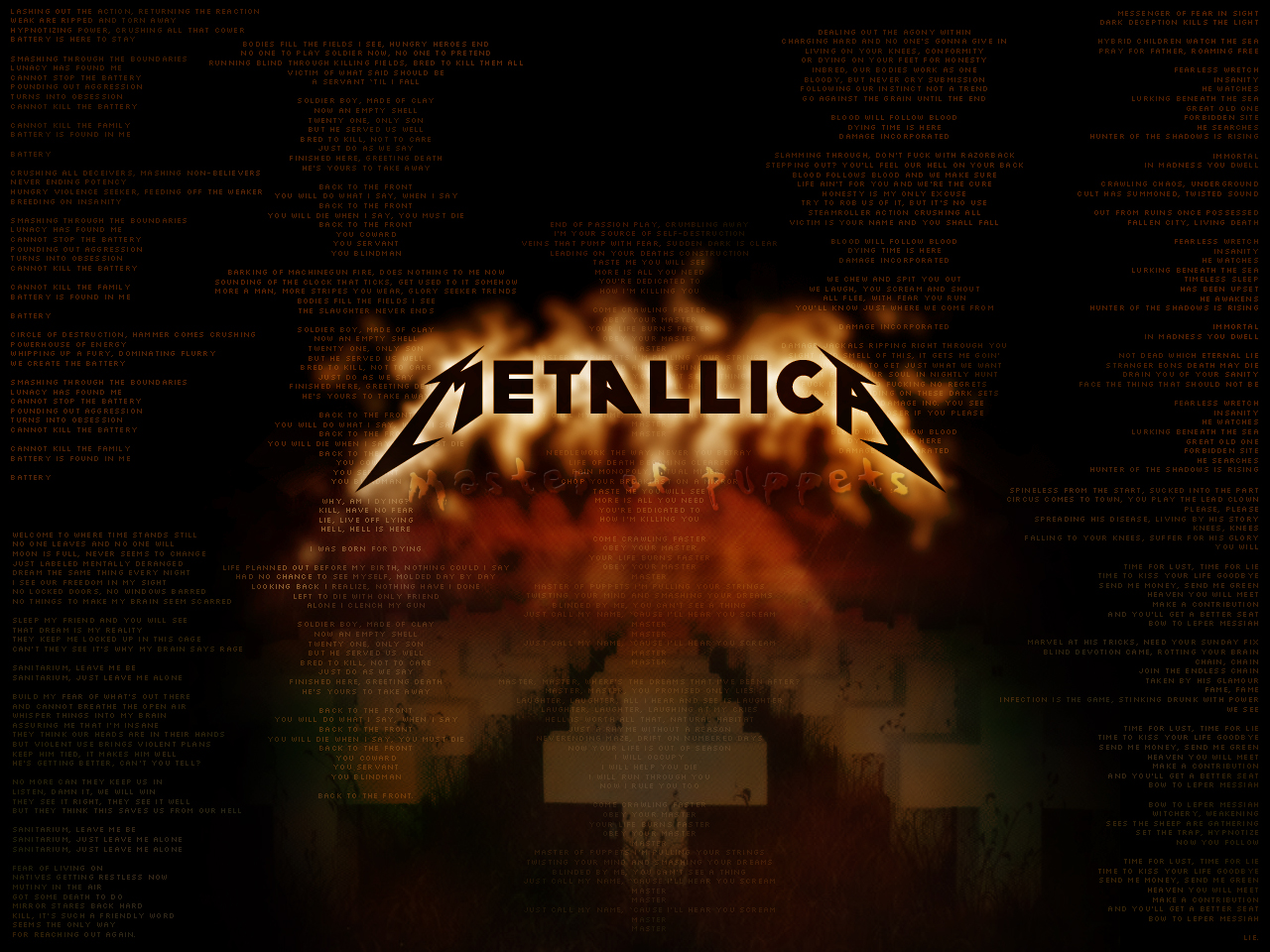 HD Wallpaper Master Of Puppets Metallica Beautiful By