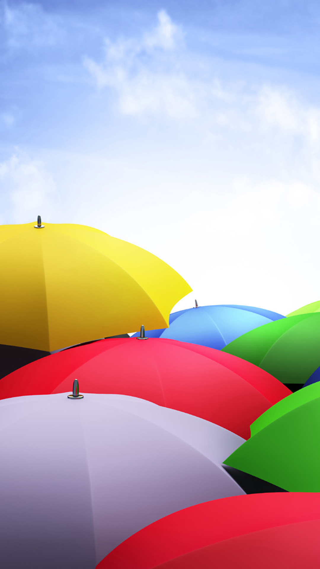 Nexus Stock Colorful Umbrellas Android Wallpaper iPhone HD