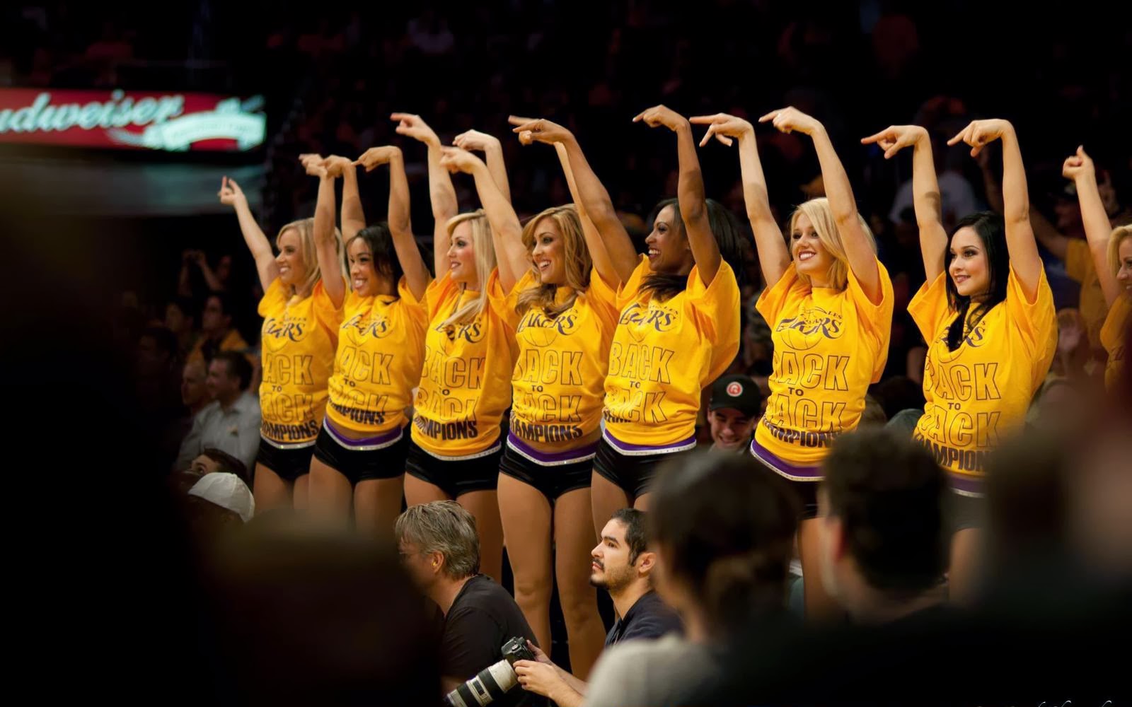 Los Angeles Lakers Cute Cheerleaders Nba Usa HD Desktop Wallpaper