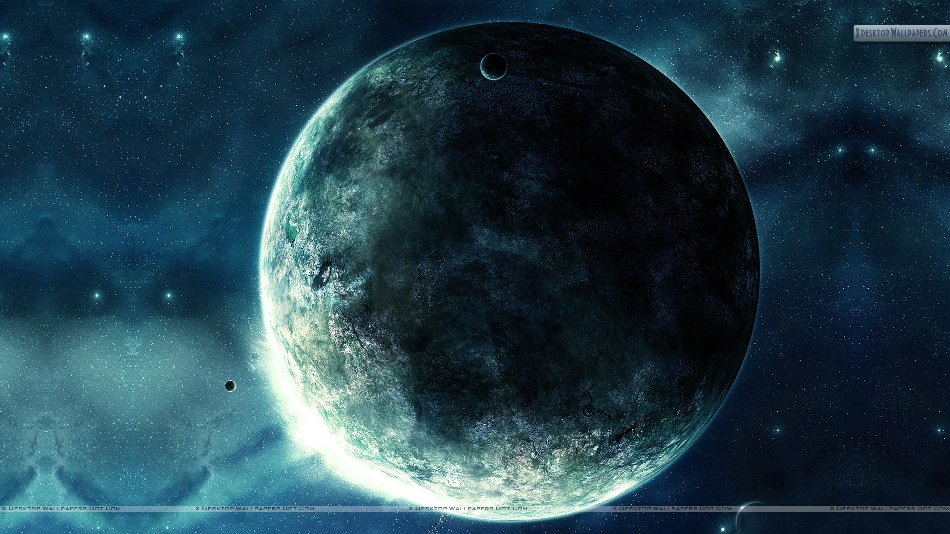 Dark Moon From Space Wallpaper